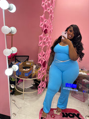 Yoga wide-leg tight set