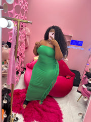 Side Fringe Tube Dress