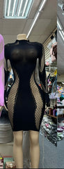 Stop and stare mesh dress