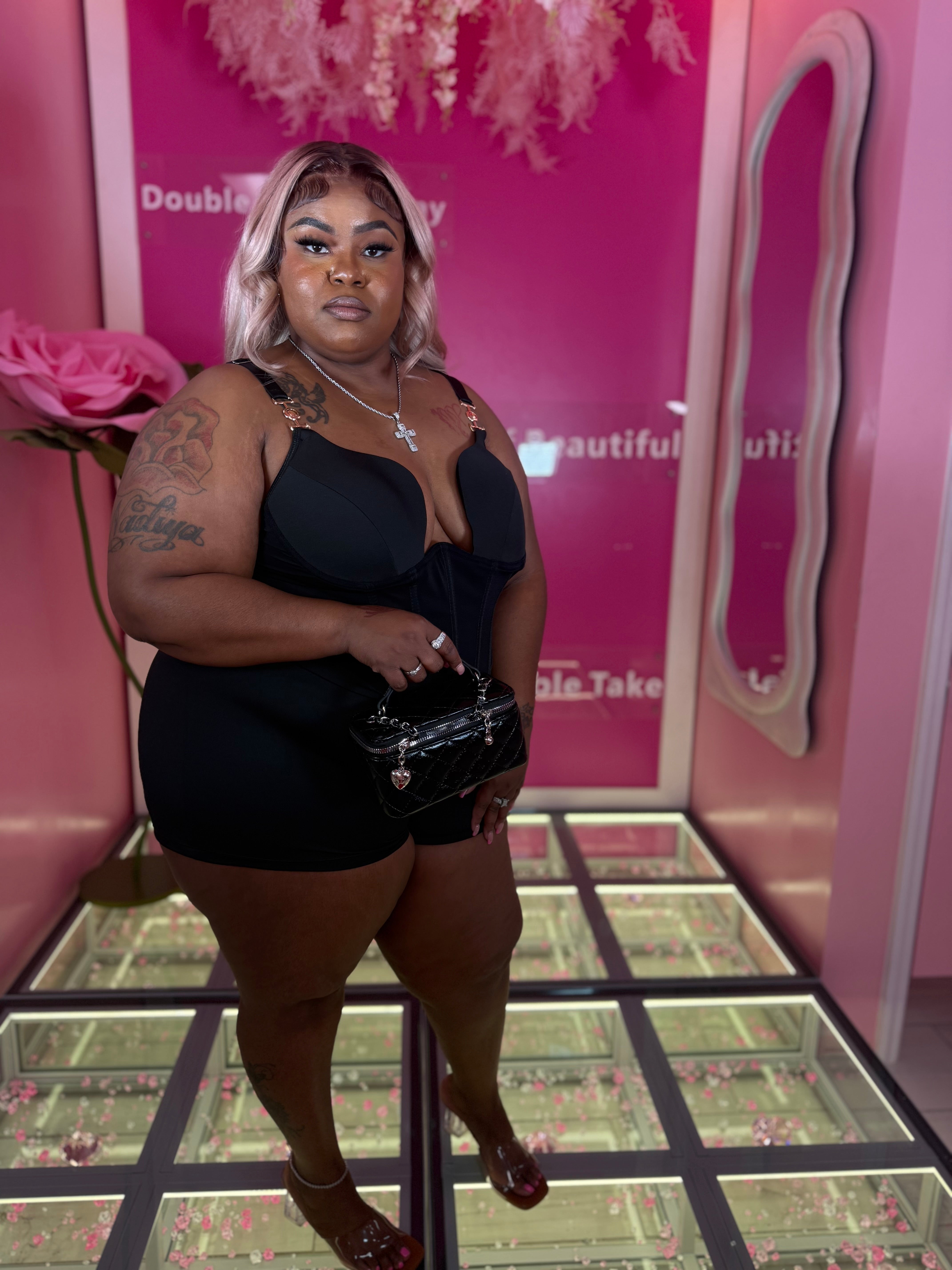 The Sheer Curvy Girl Corset Romper