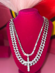 Double cross Necklace