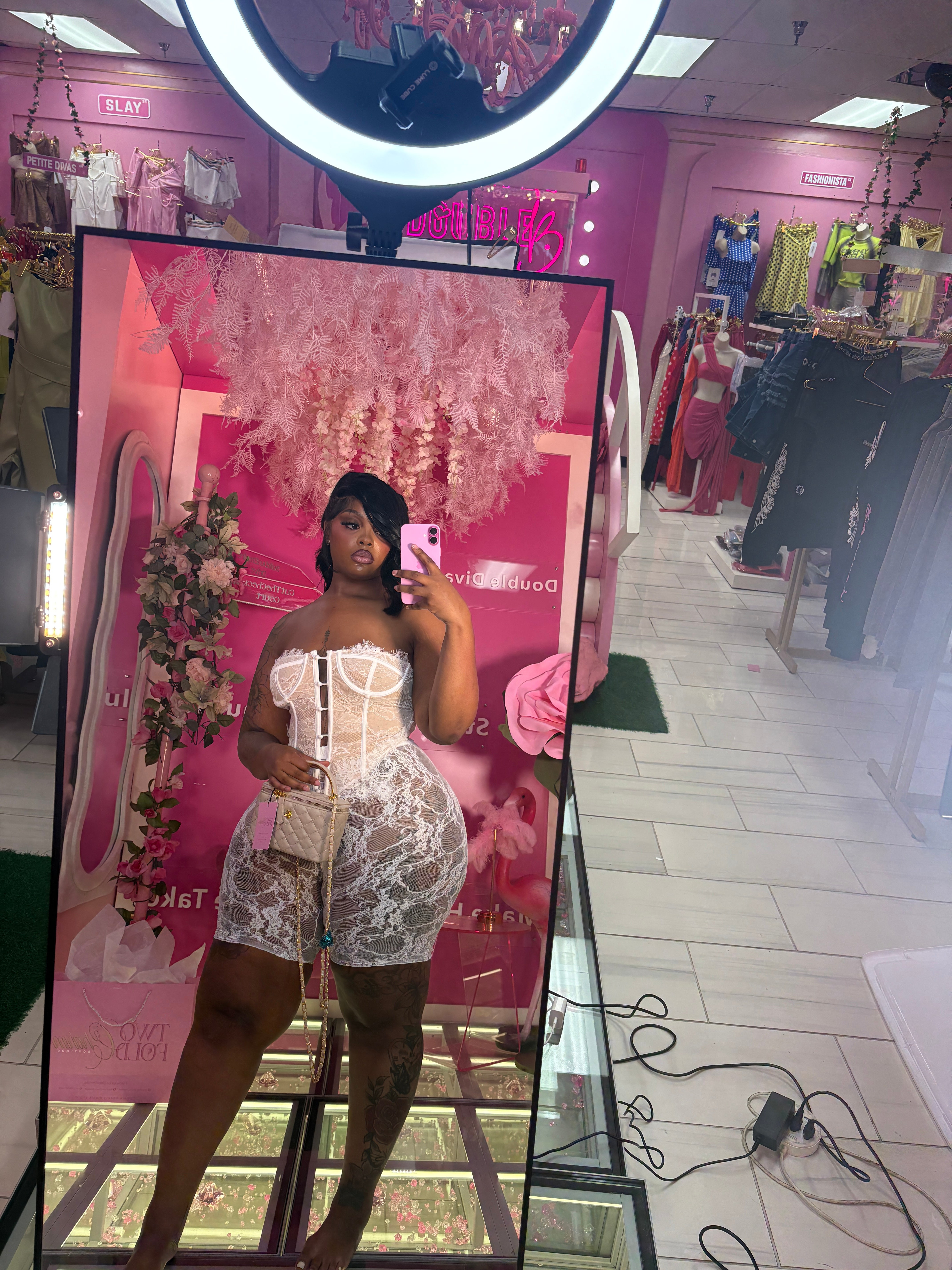 That Girl Lacey corset Capri Set