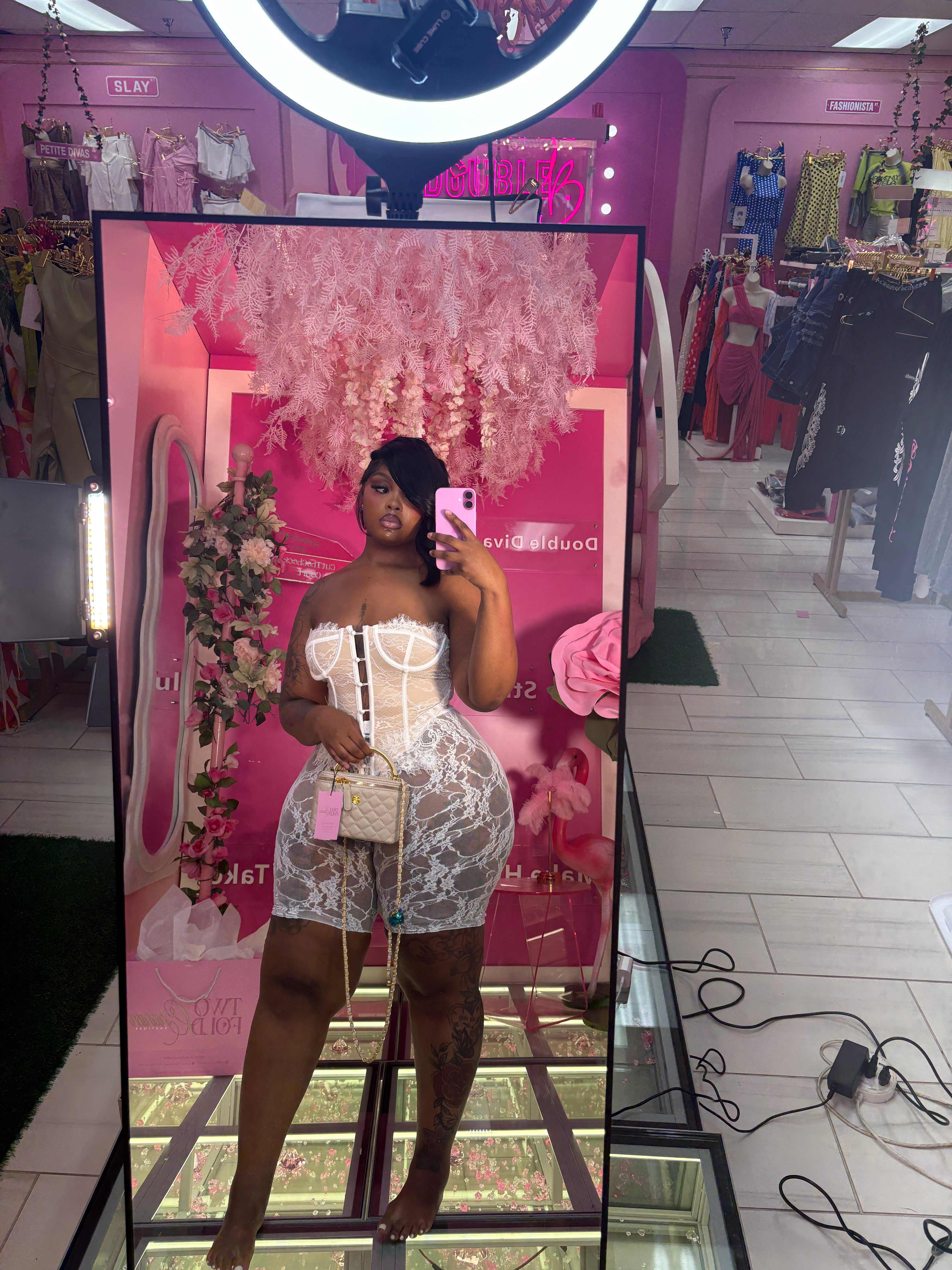 That Girl Lacey corset Capri Set
