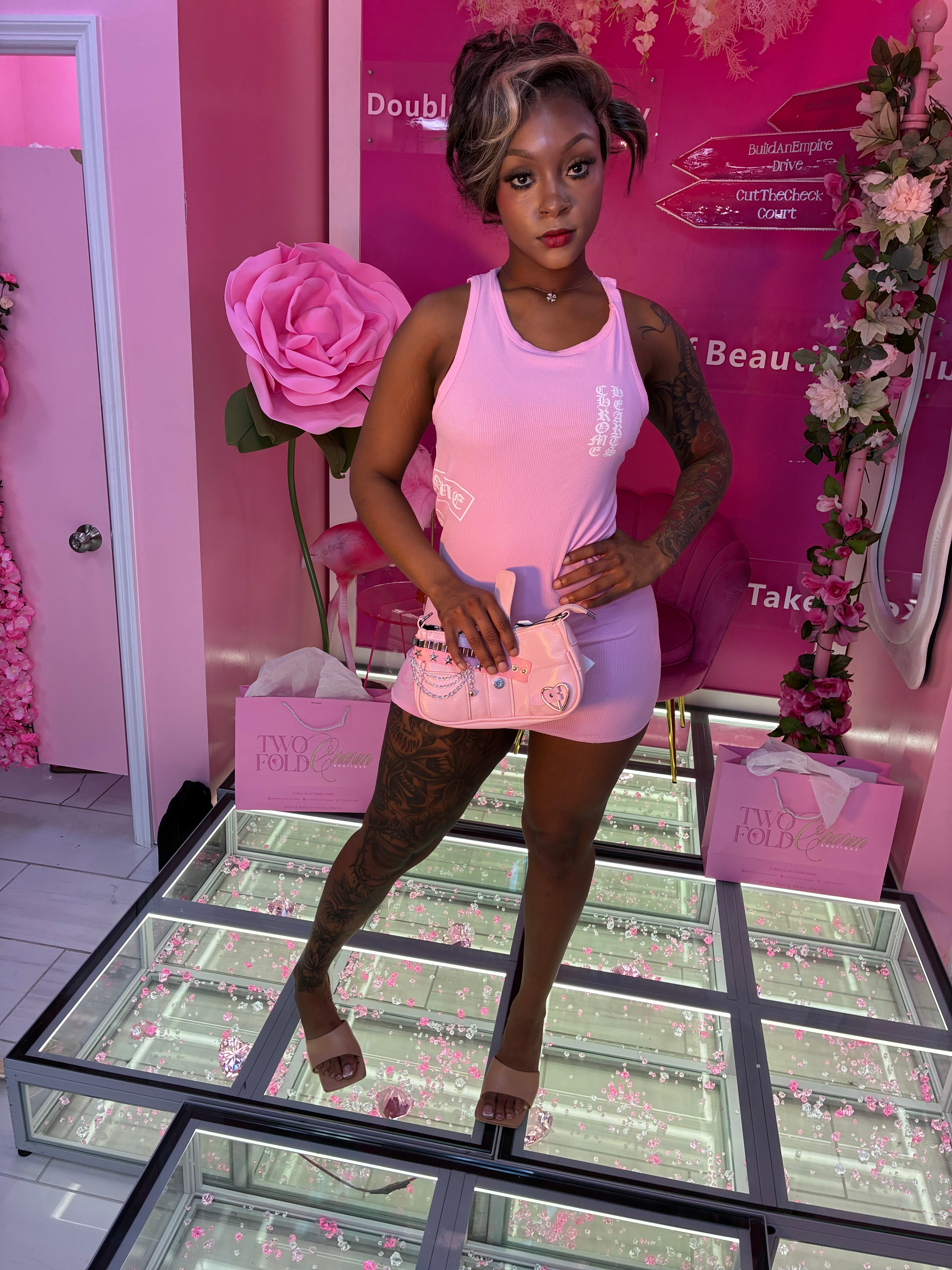 chrome pink dress Pink Chrome Dress