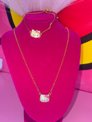 The Hello Kitty kiddy necklace set