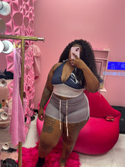 The Plus Size Mesh Sport Short set