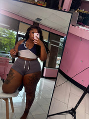The Plus Size Mesh Sport Short set