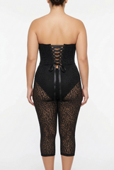 Curvy Diva Sexy Lace Plus Leotard- Corset Jumper