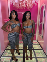 The Polkadot Two-Piece Tight Set