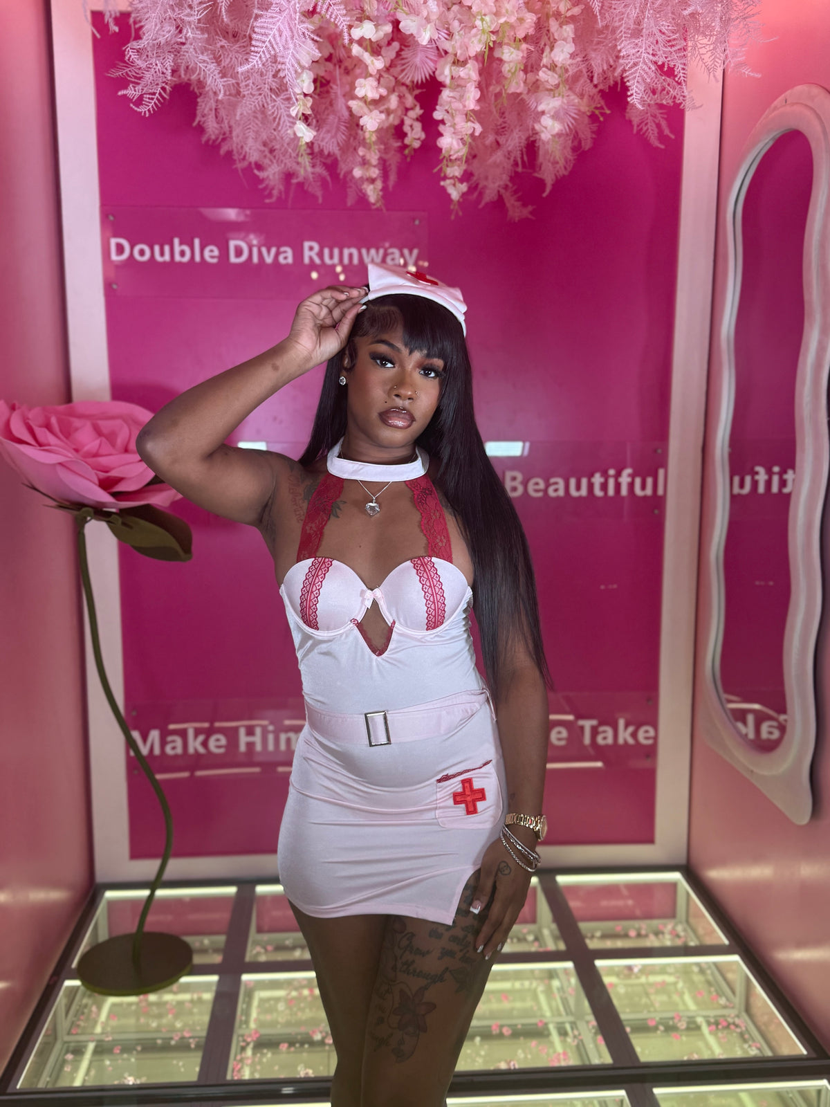 The pinky Nurse Costume