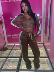 The Stripe brown Tracksuit