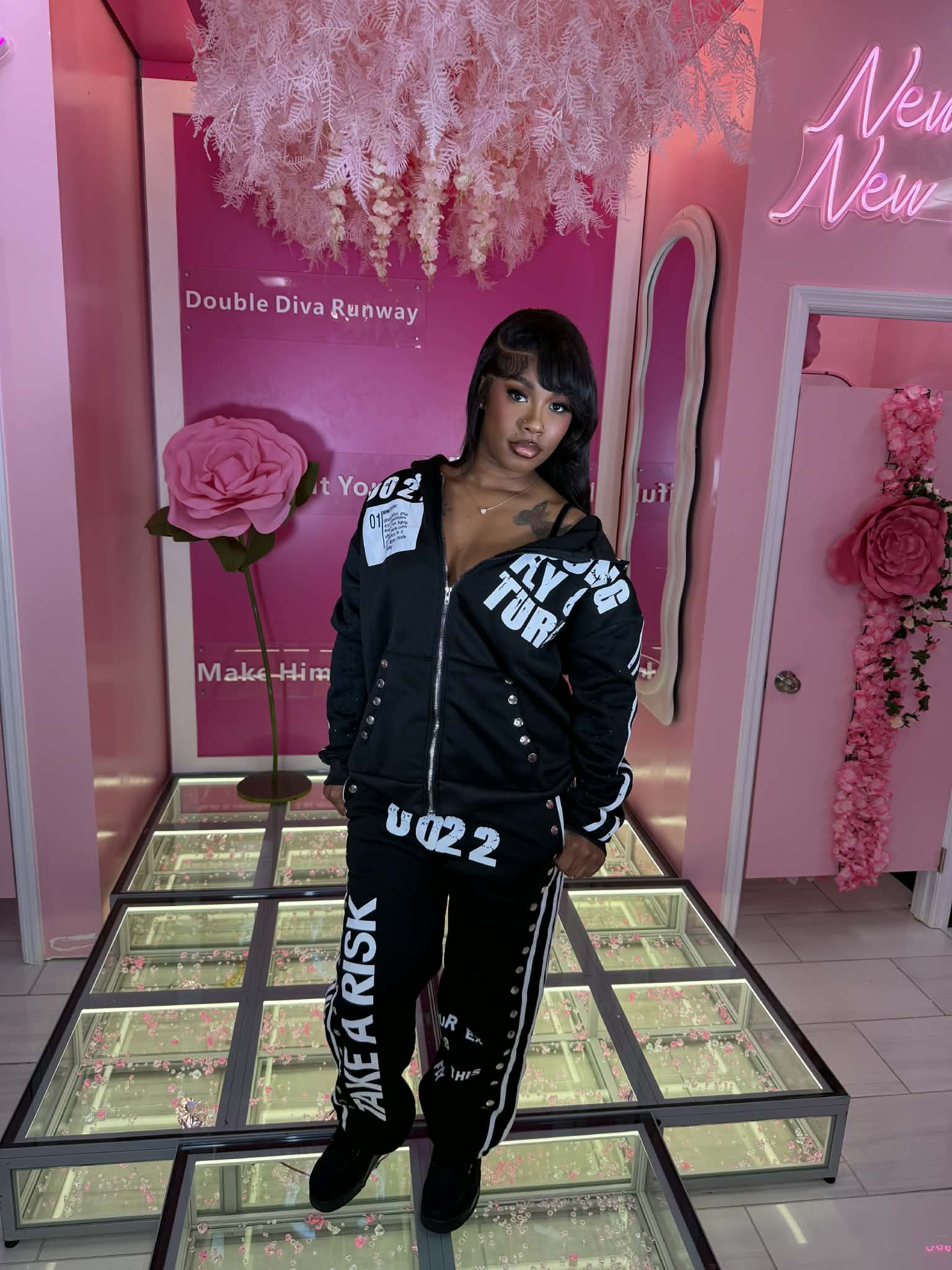 Too Turnt Studded Jogger Set