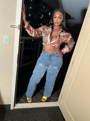 The Floral Just In Tyme Crop Jacket