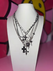 Dark Angle Cross 6 pc Necklace Set