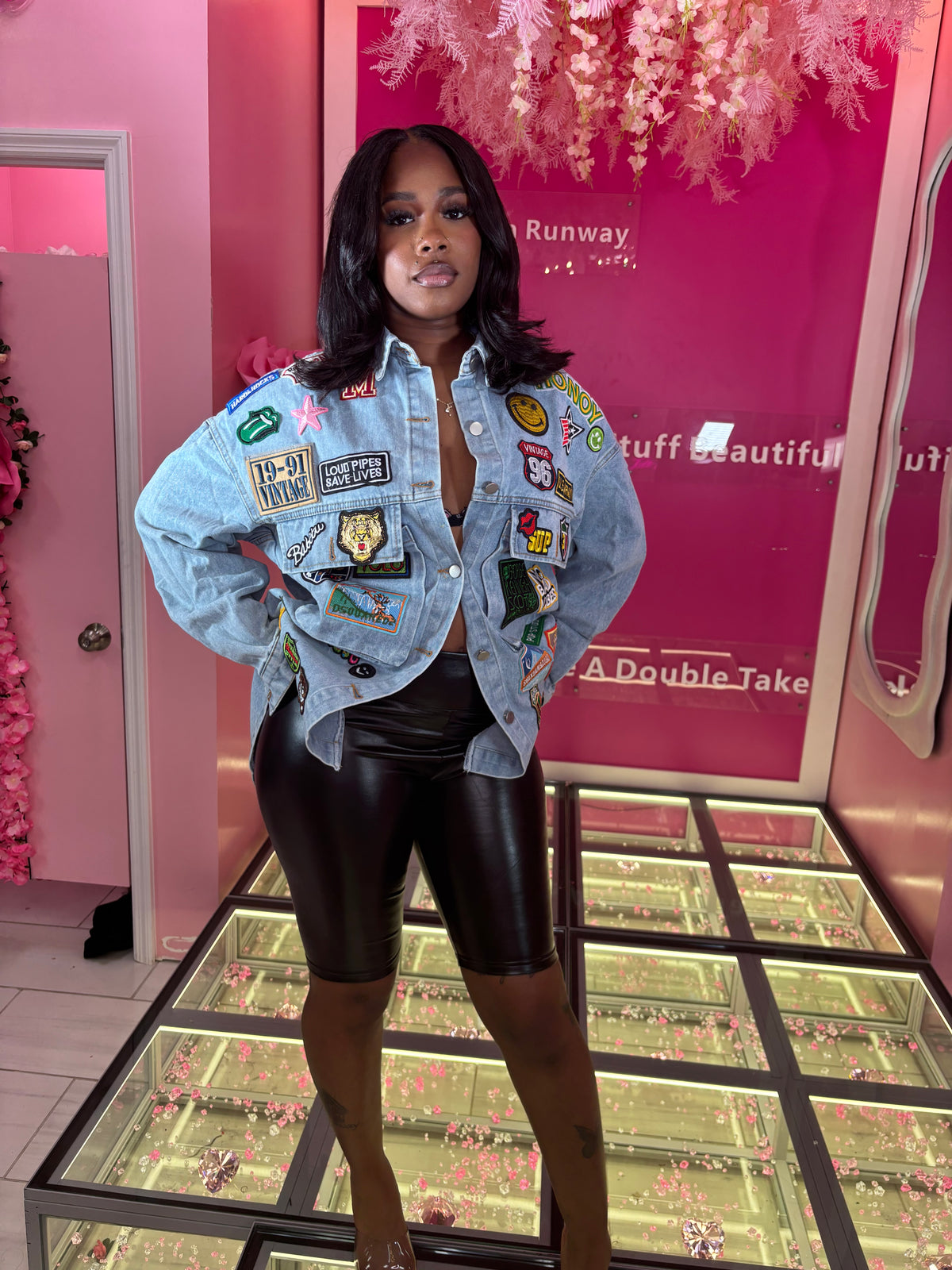 Stamped Patch Up Jean Jacket