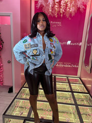 Stamped Patch Up Jean Jacket