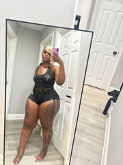 Studded Cross Short Set