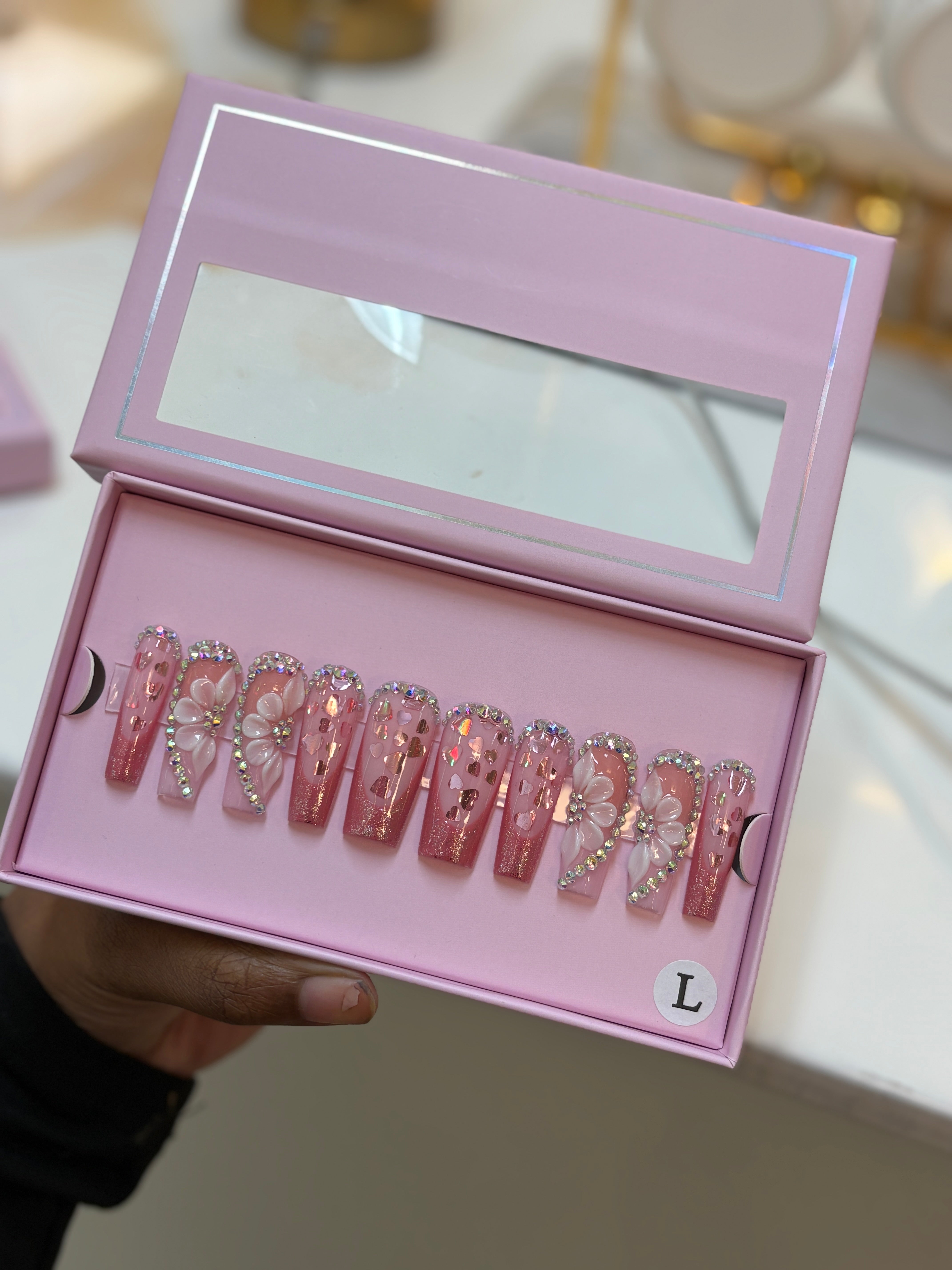 Custom charmer press on nails