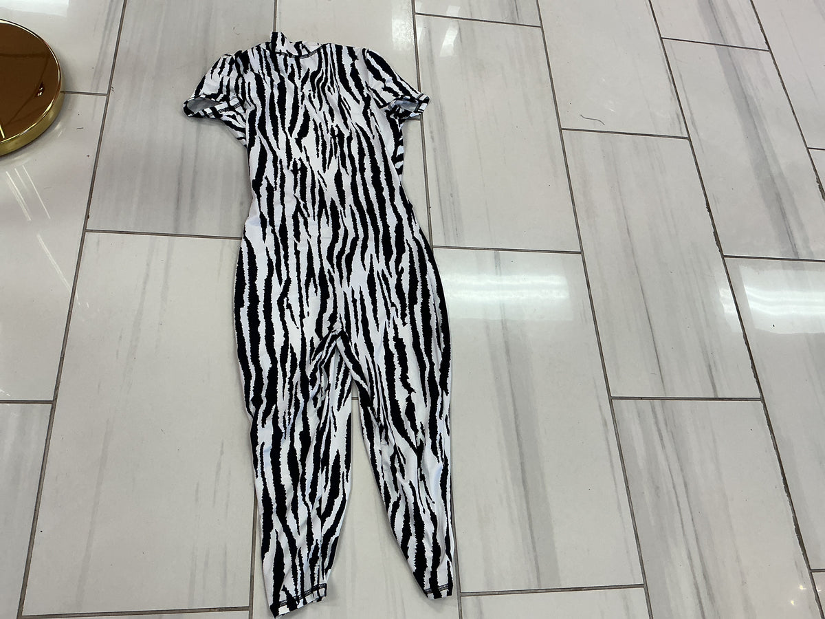 Zebra Stripe Jumpsuit