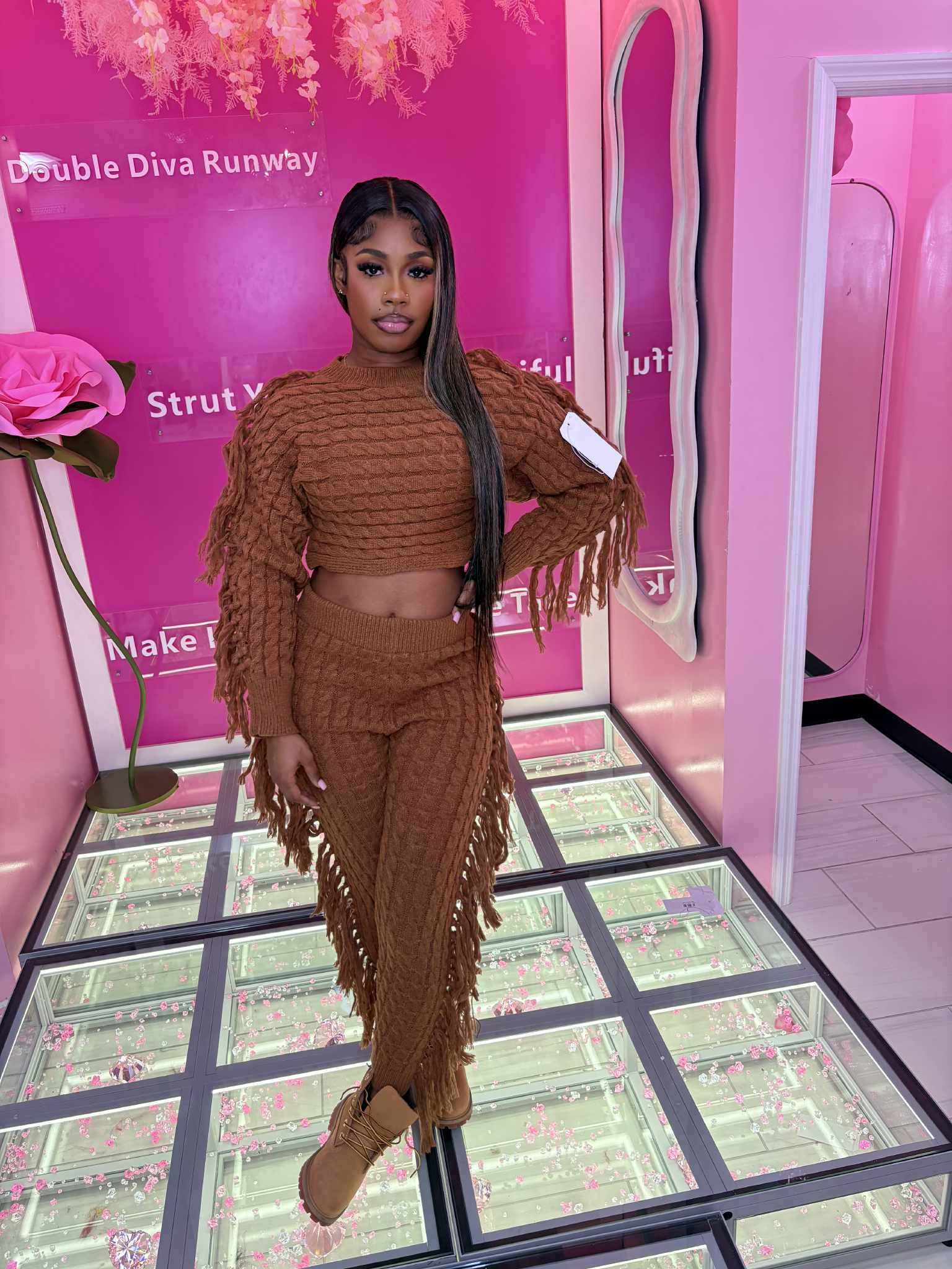 The shingle crop knit set