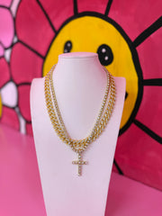 2Chainz Double Up Link & Tennis Necklace Set