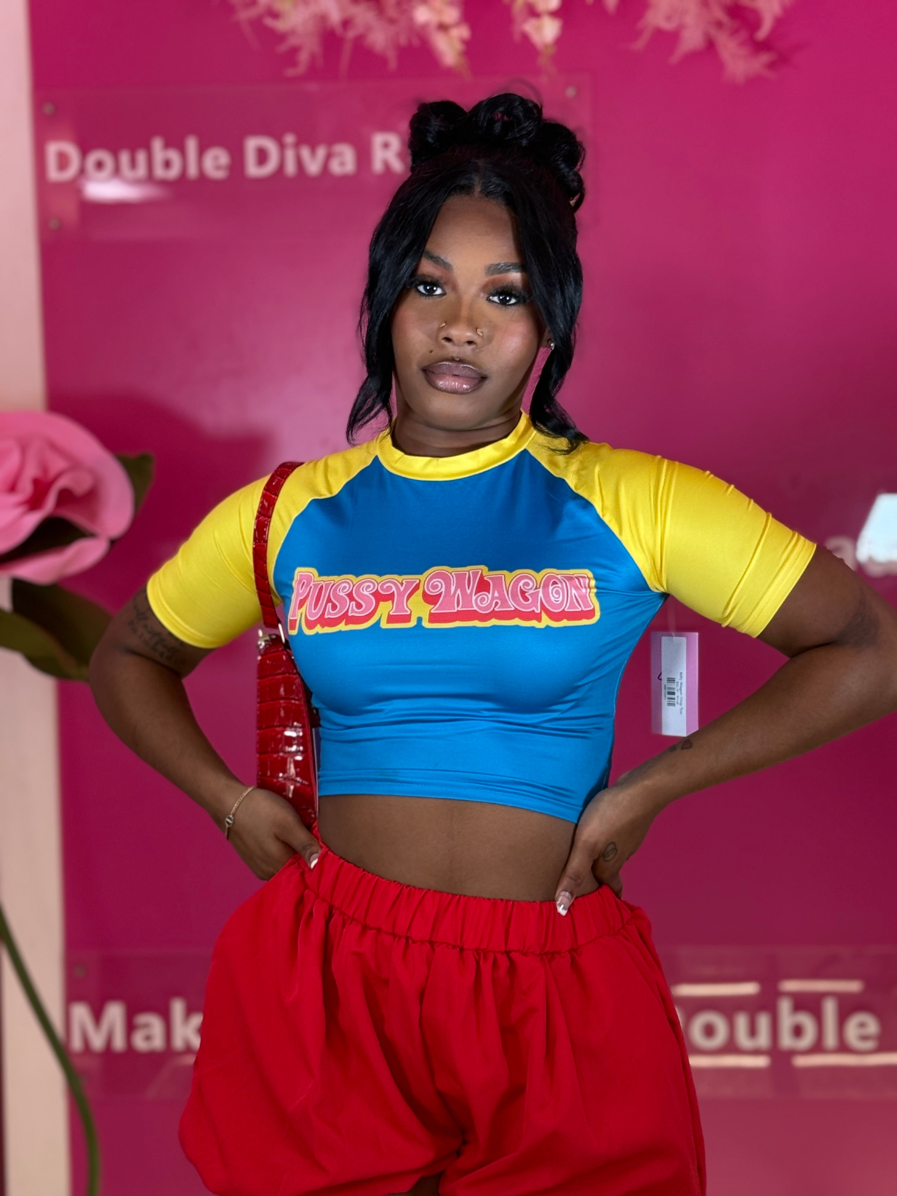 Kitty Wagon Crop Tee