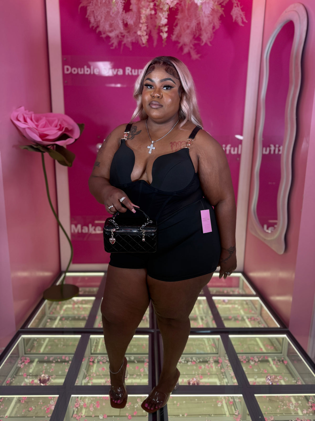 The Sheer Curvy Girl Corset Romper