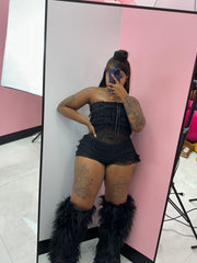 Sexy Lace Ruffle Jumper