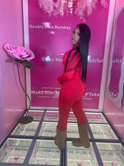 For The Gym Active Wide Leg Pants Set (Lulu inspired set)