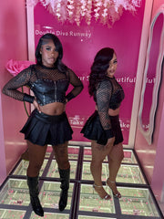 The biker girl Net skirt set