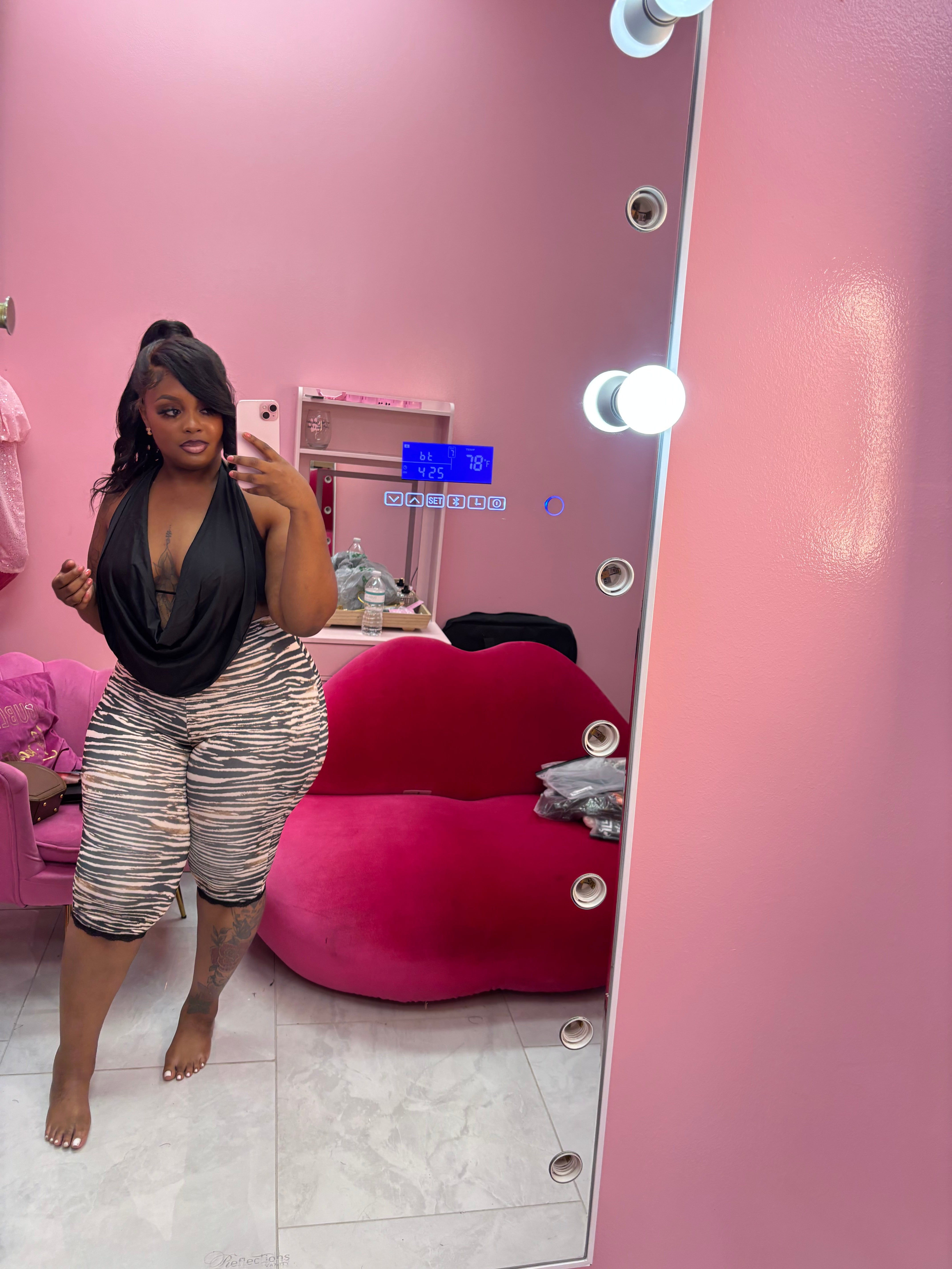 Ms Act Badd Back Out Halter and Capri Set
