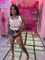 The Green Denim Booty Shorts