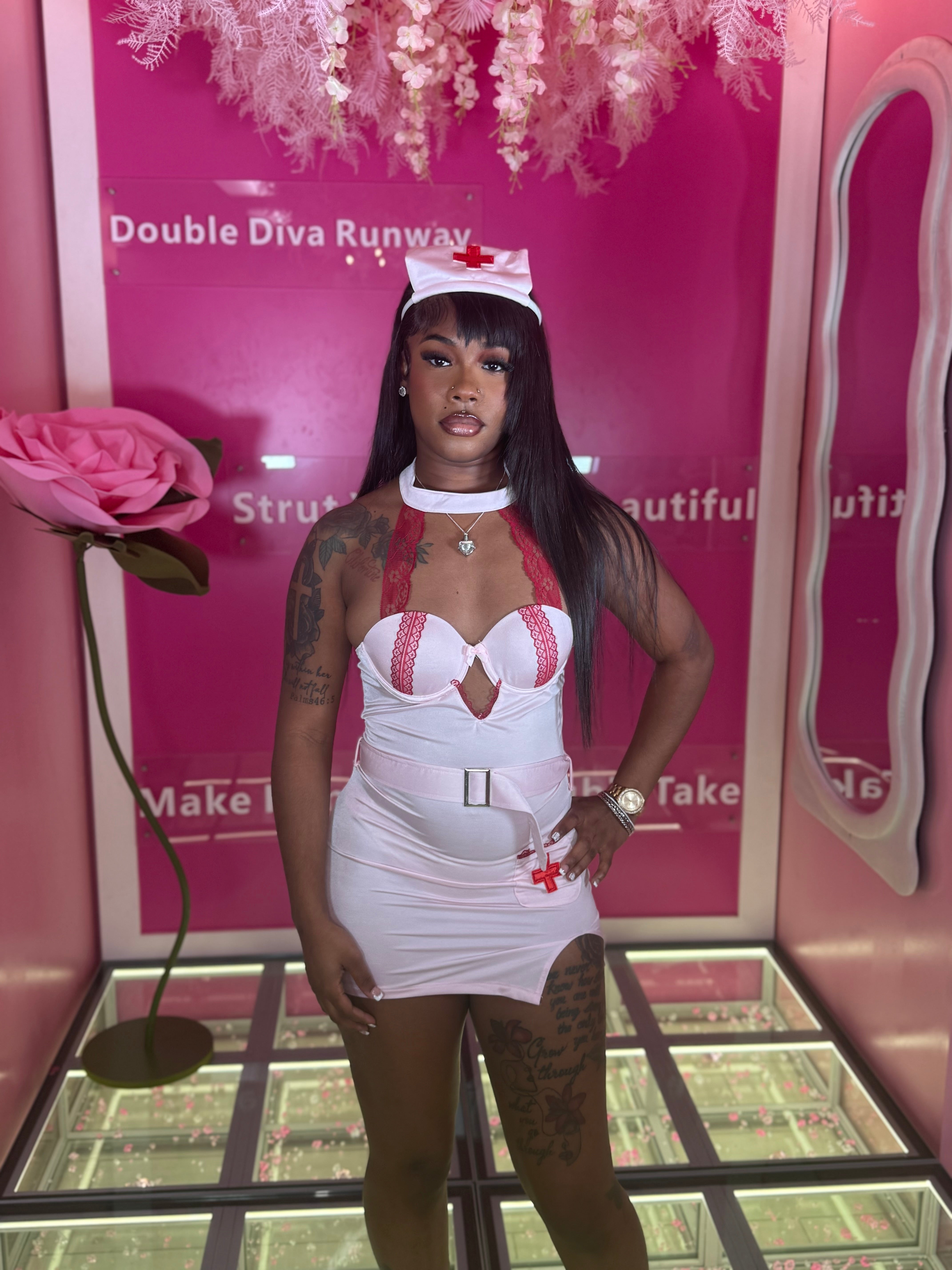 The pinky Nurse Costume