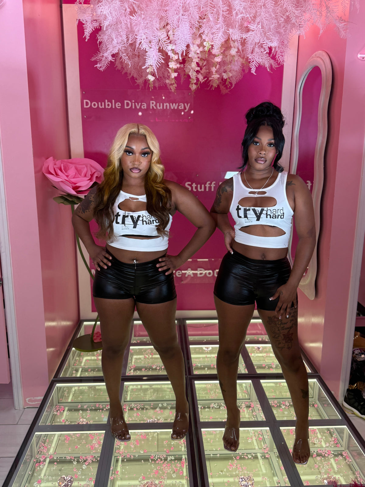 Try Hard Chopped Tank Tee