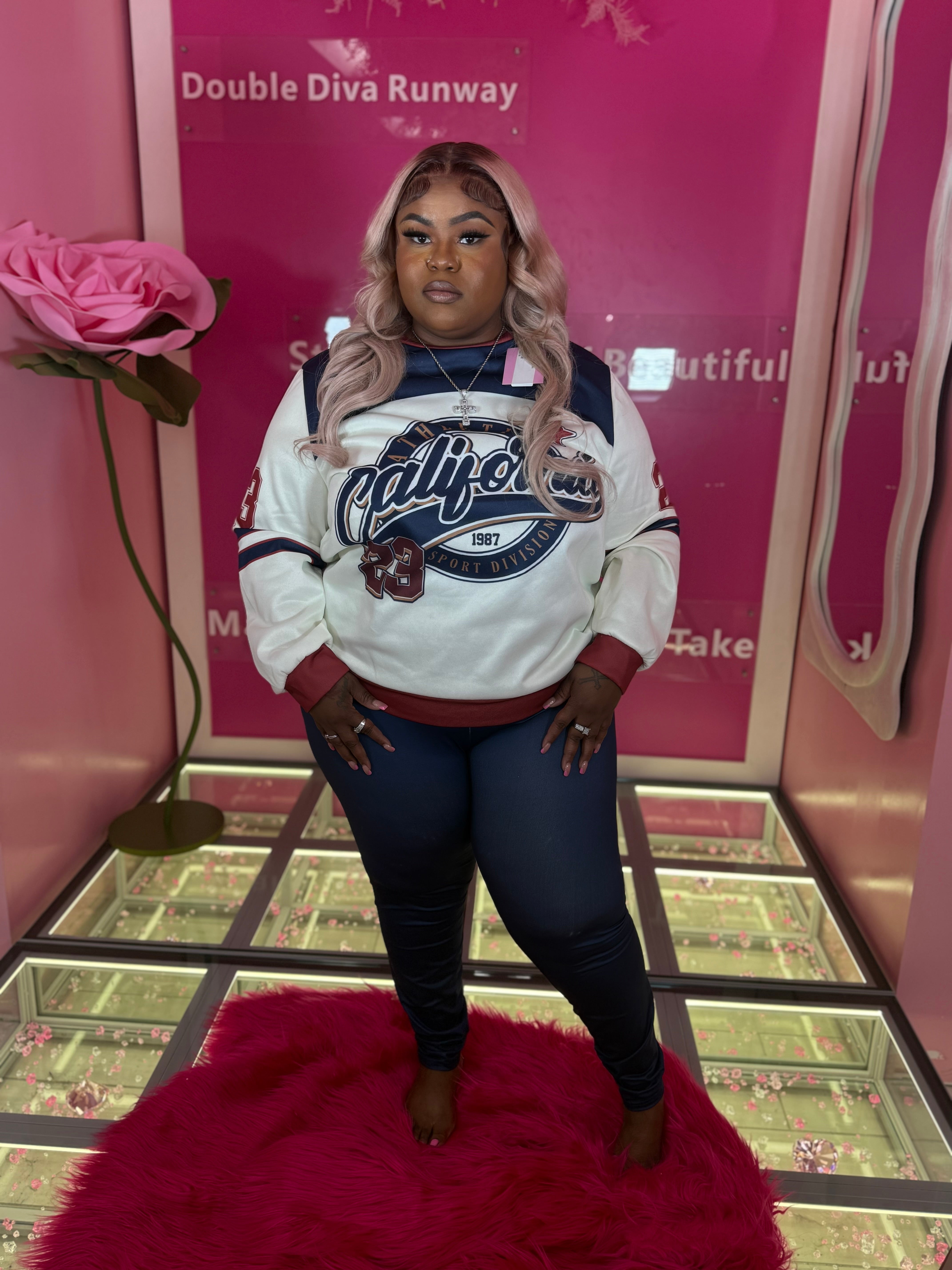 The Go Time Sweatshirt and Tight Plus Set