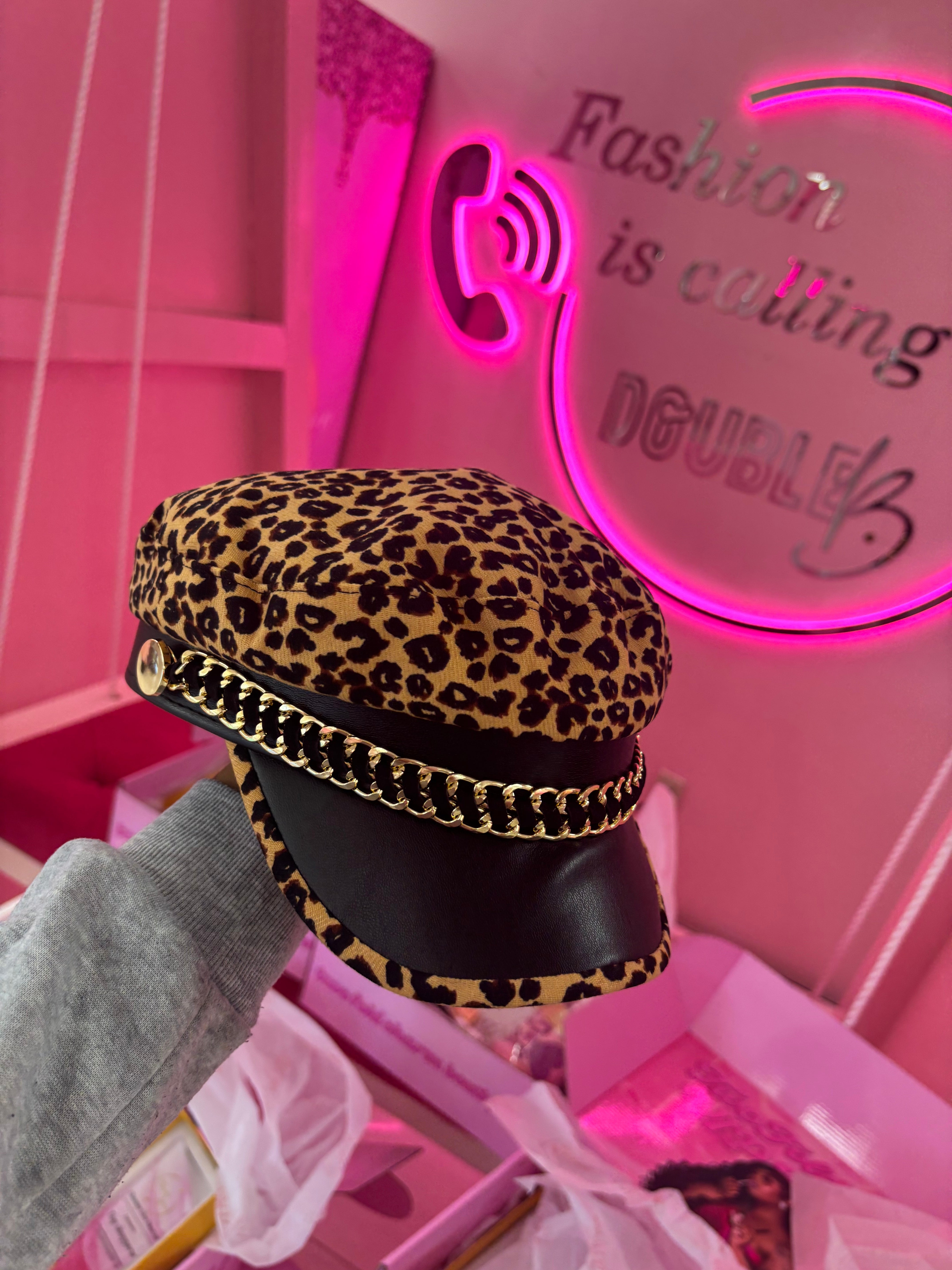Captain Hook Leopard Chain Hat