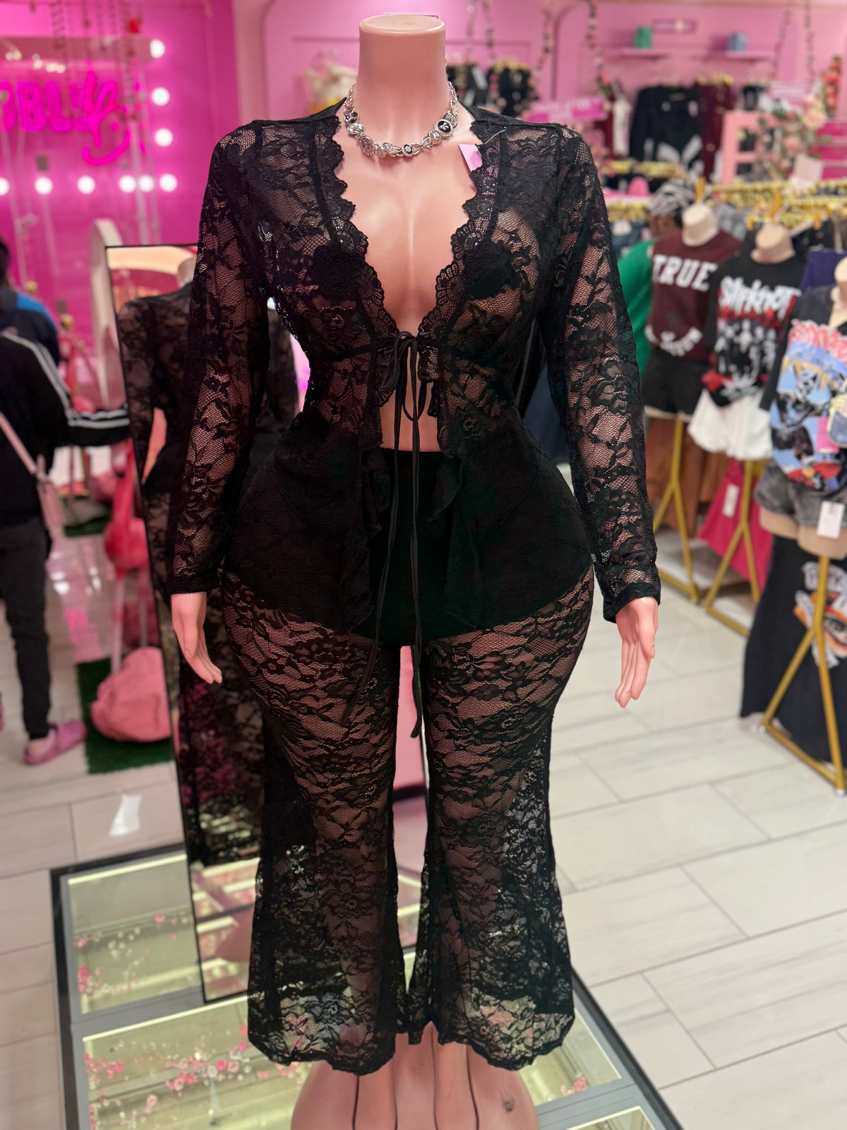 Big Mama Nite Out Lacey Plus Pants Set