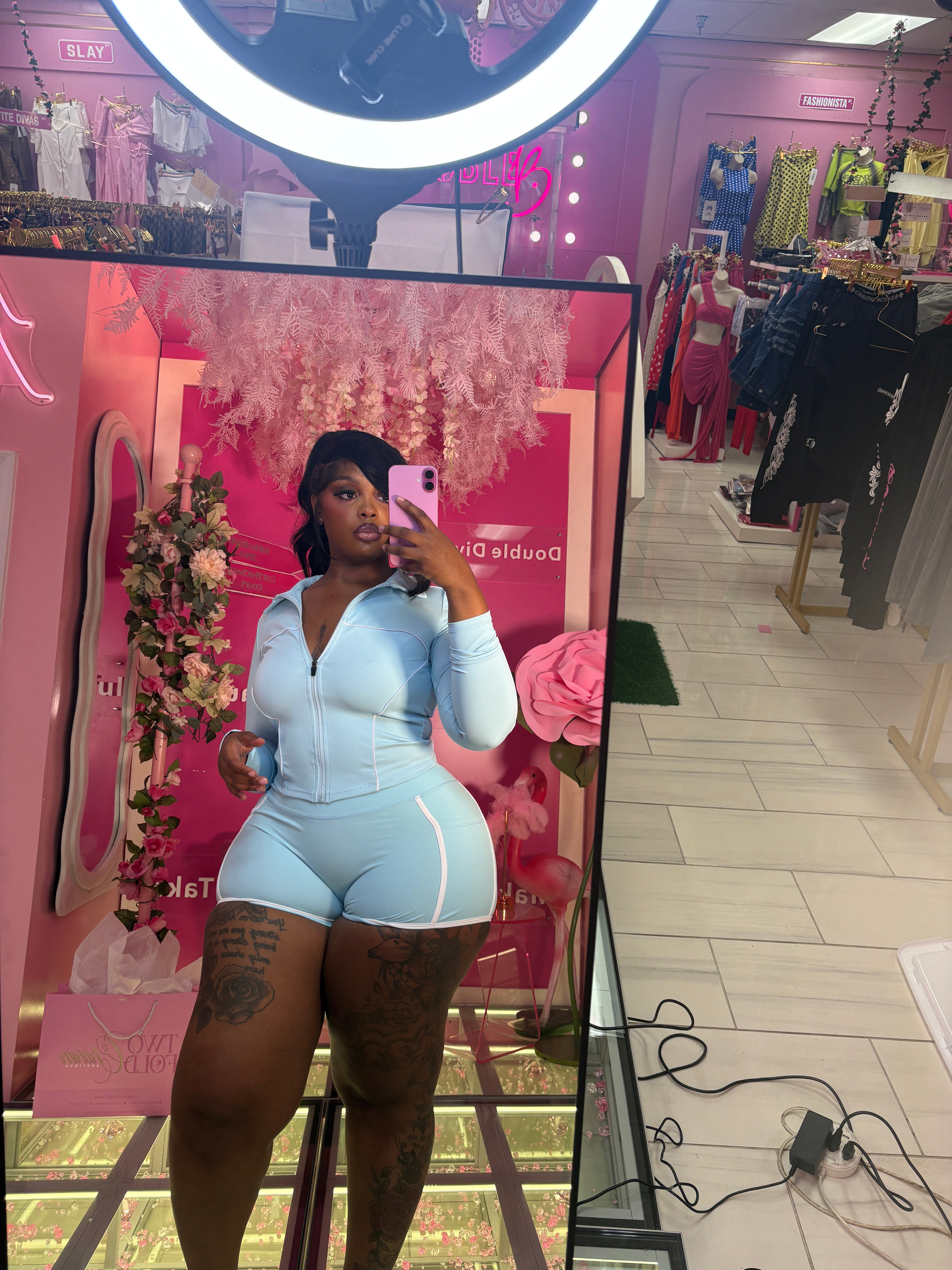 The Viral fitted Three piece lulu Short Set