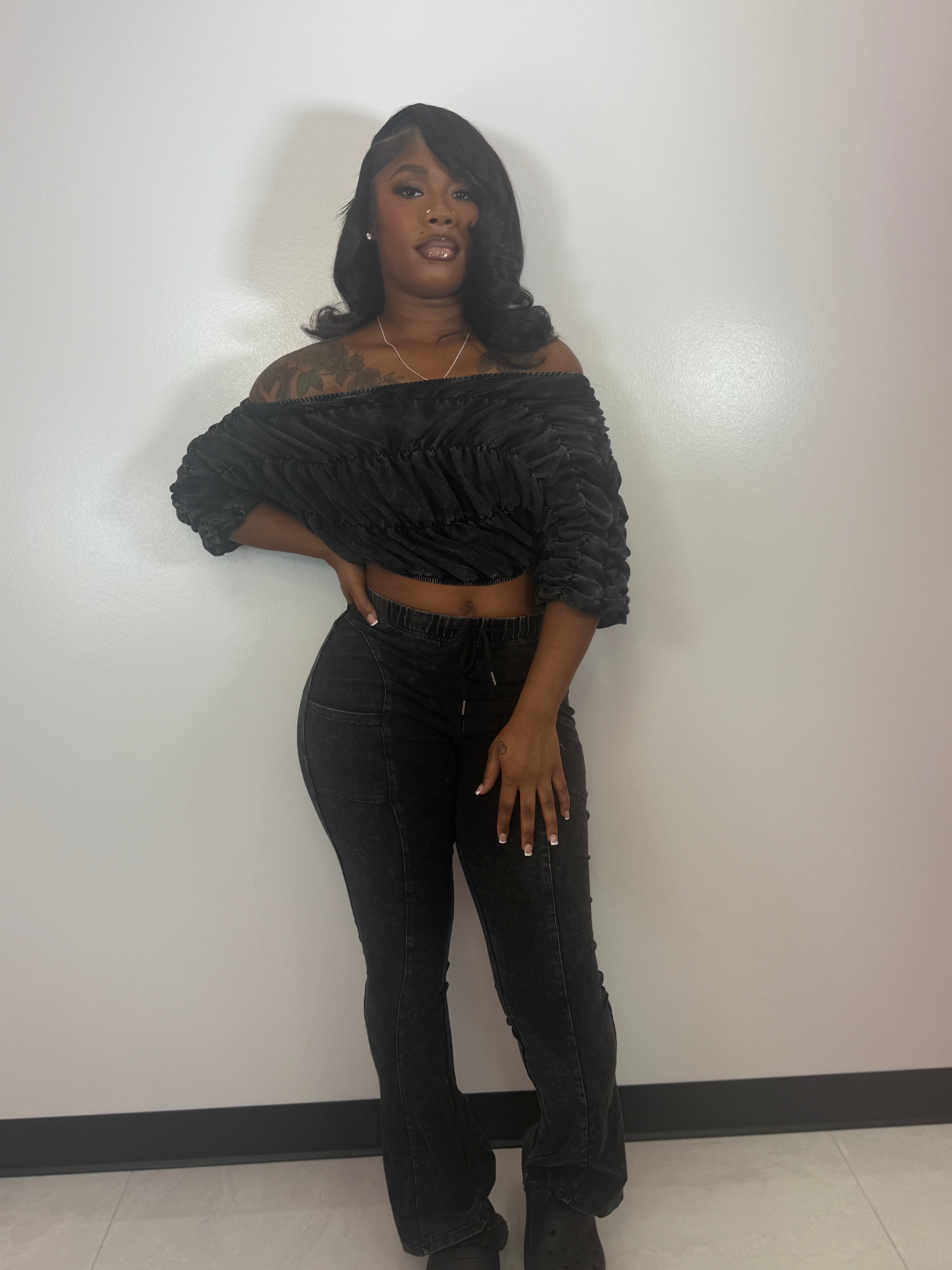 The Scrunchy Fitted Pants Set