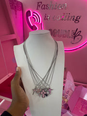 Necklace set link cross
