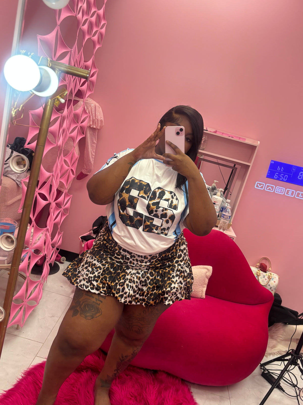 The Cheetah Girl Plus Skirt Set