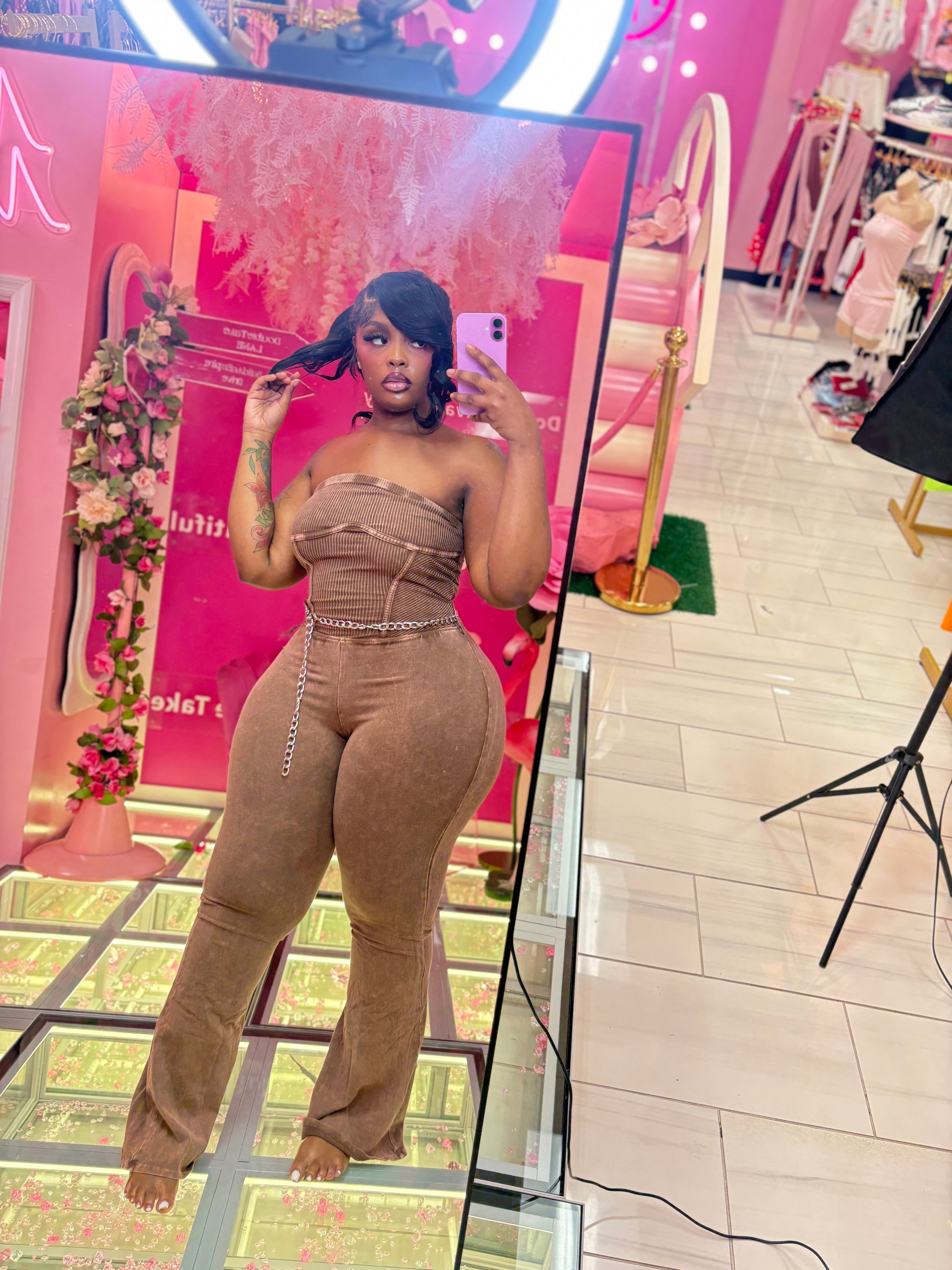 Stonewash Fitted Romper