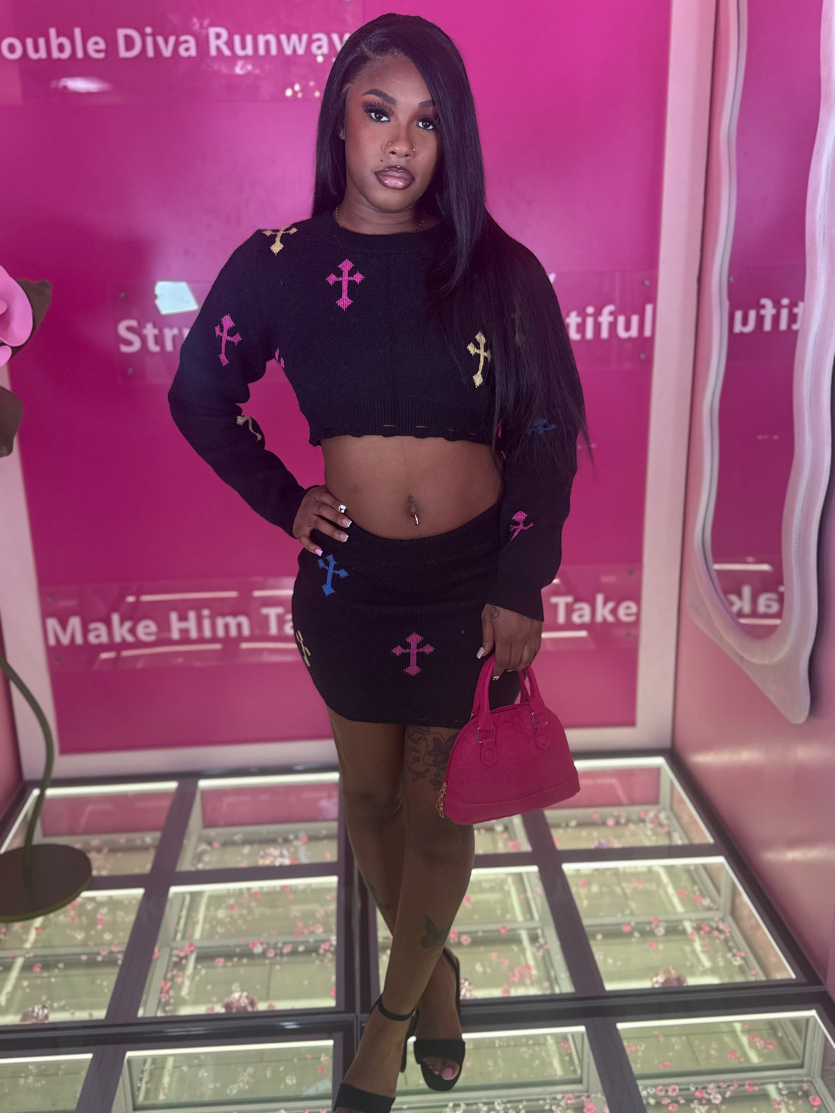 The Triple Cross Skirt Set