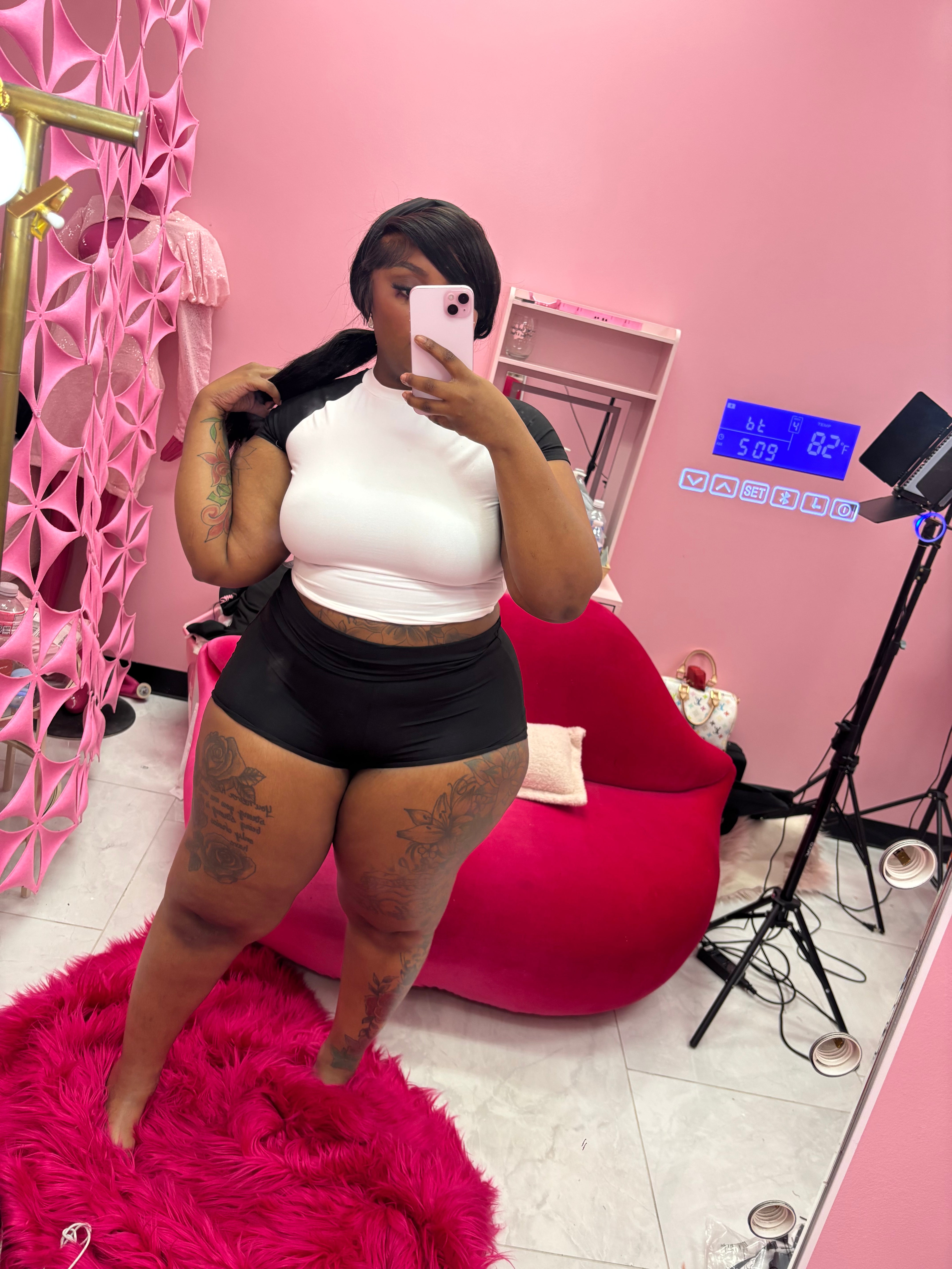 Three piece Short Set(comes with headband