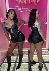 The Lacey Leather Corset