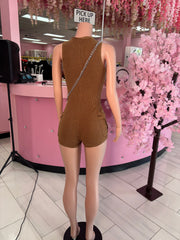 Brown Suga Sleeveless Romper