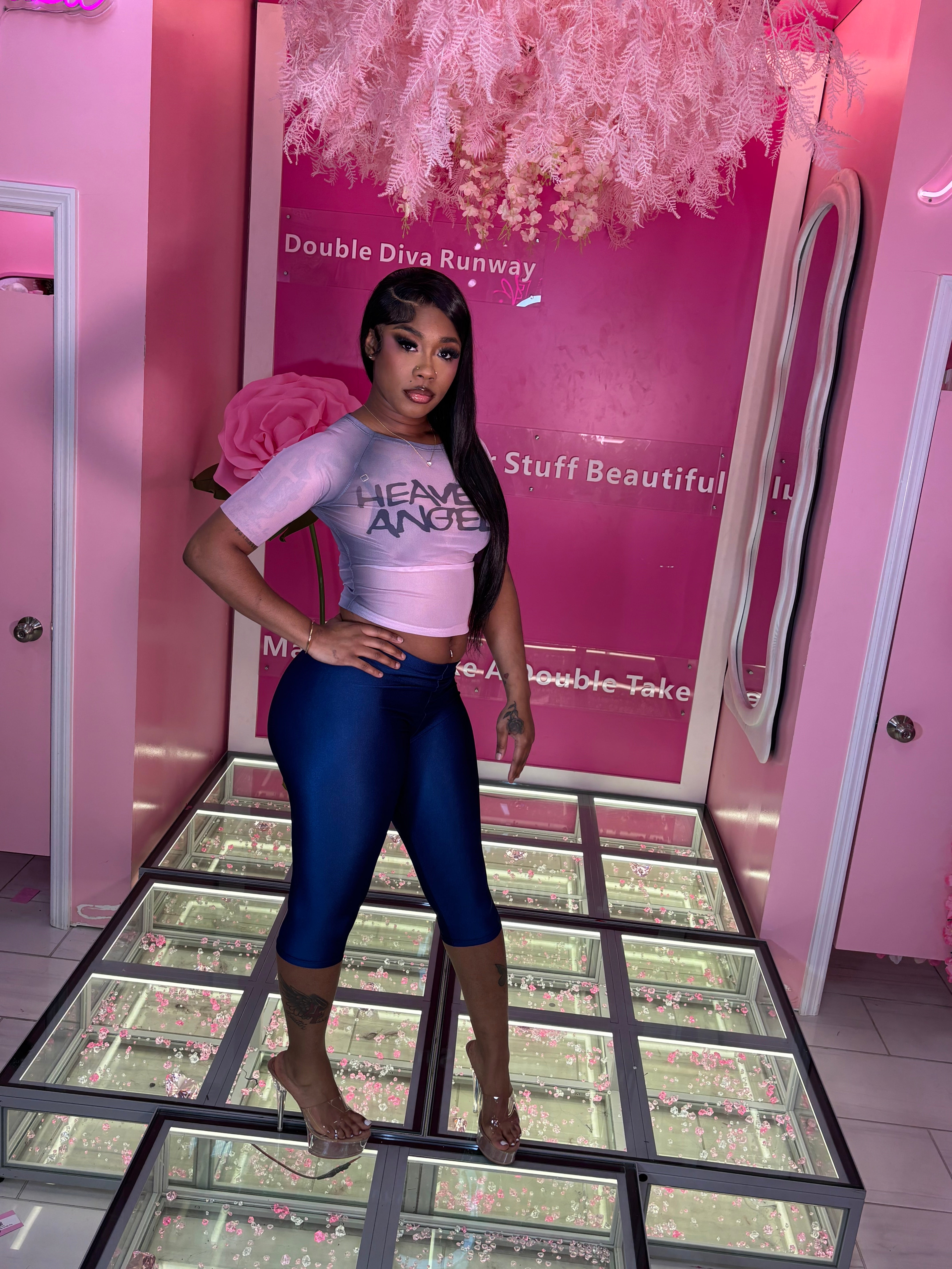 Heavenly Angels Sheer Top & Capri Set