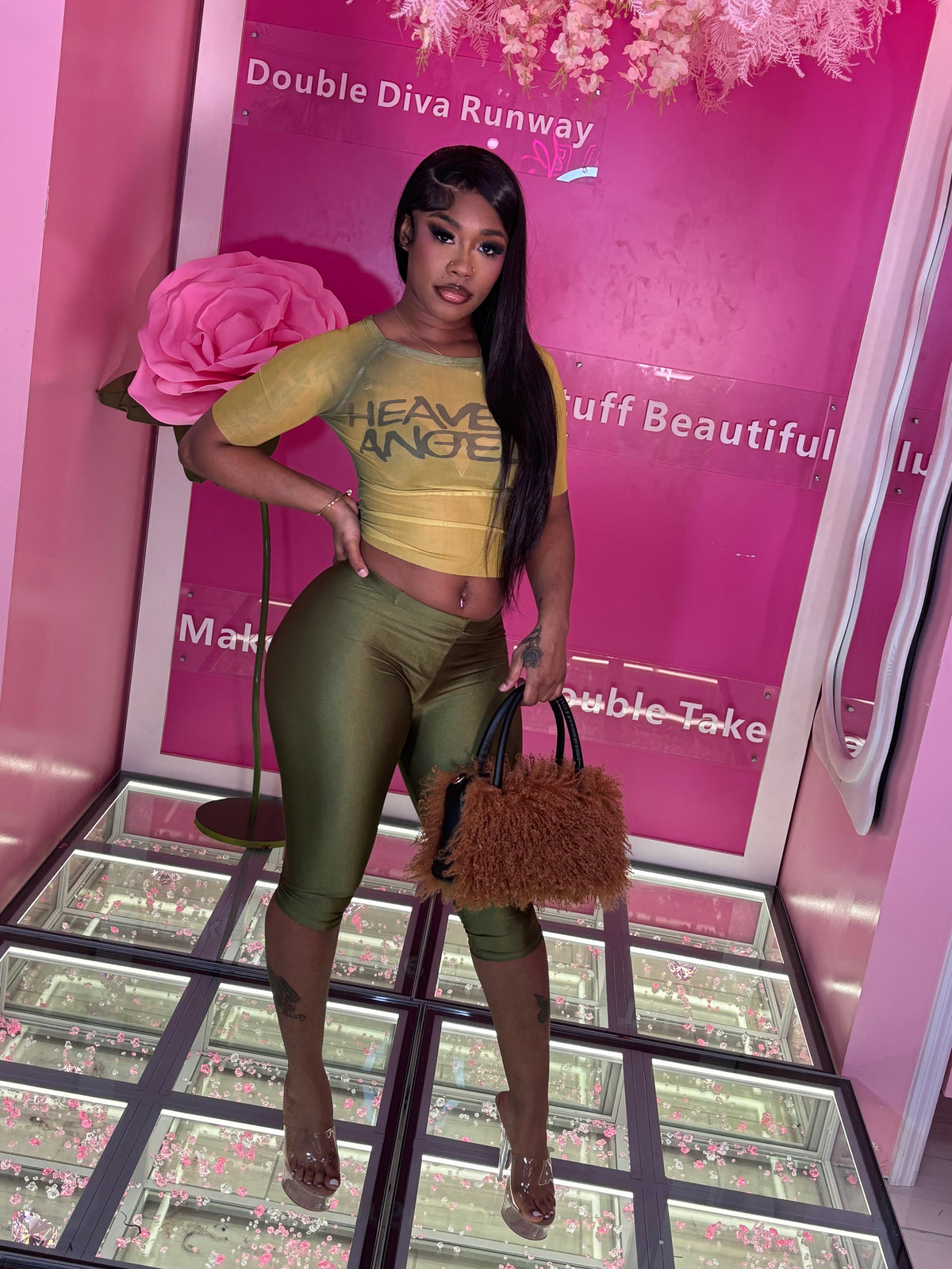 Heavenly Angels Sheer Top & Capri Set