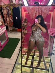 The Hot Girl Cheetah Romper