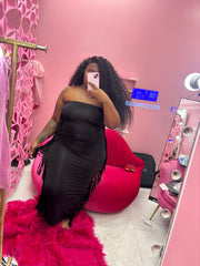 Side Fringe Tube Dress
